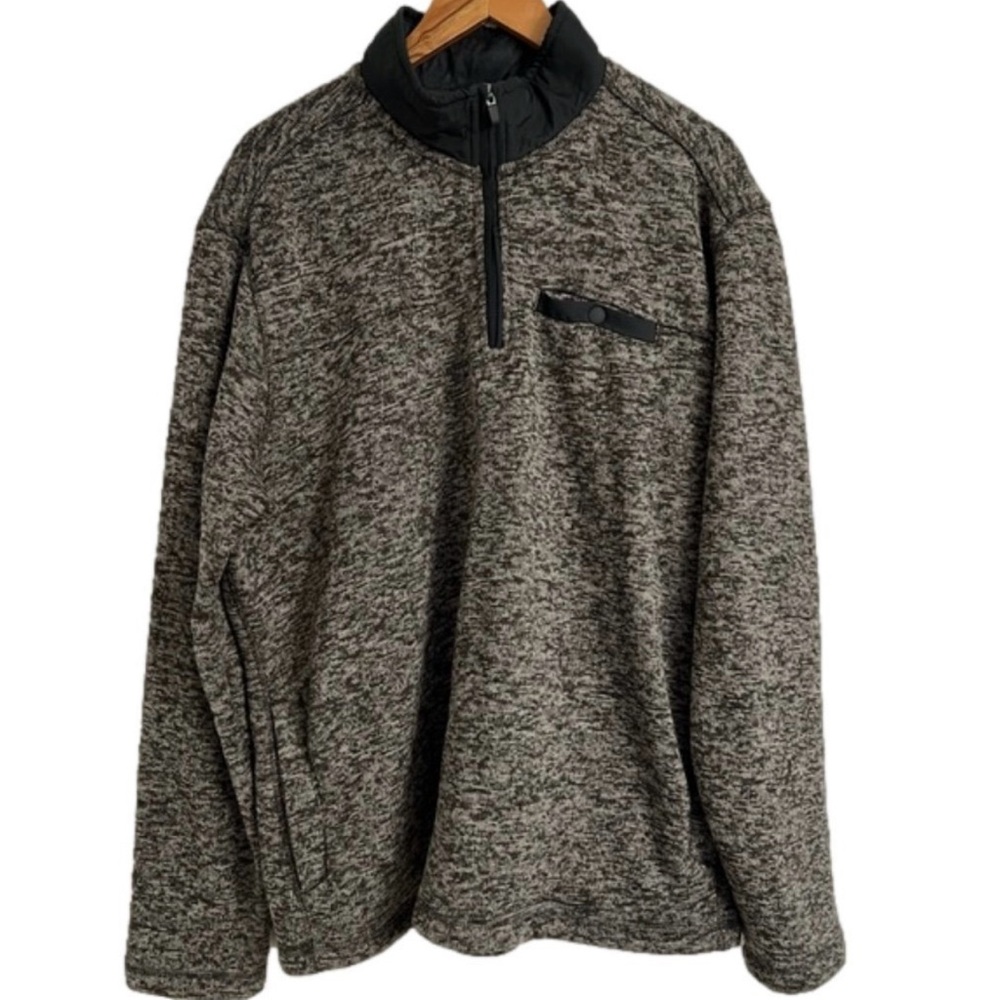 Eddie Bauer Men's 1/4 Zip Mock Neck Classic Fit Pullover Sweater Fleece Size XL